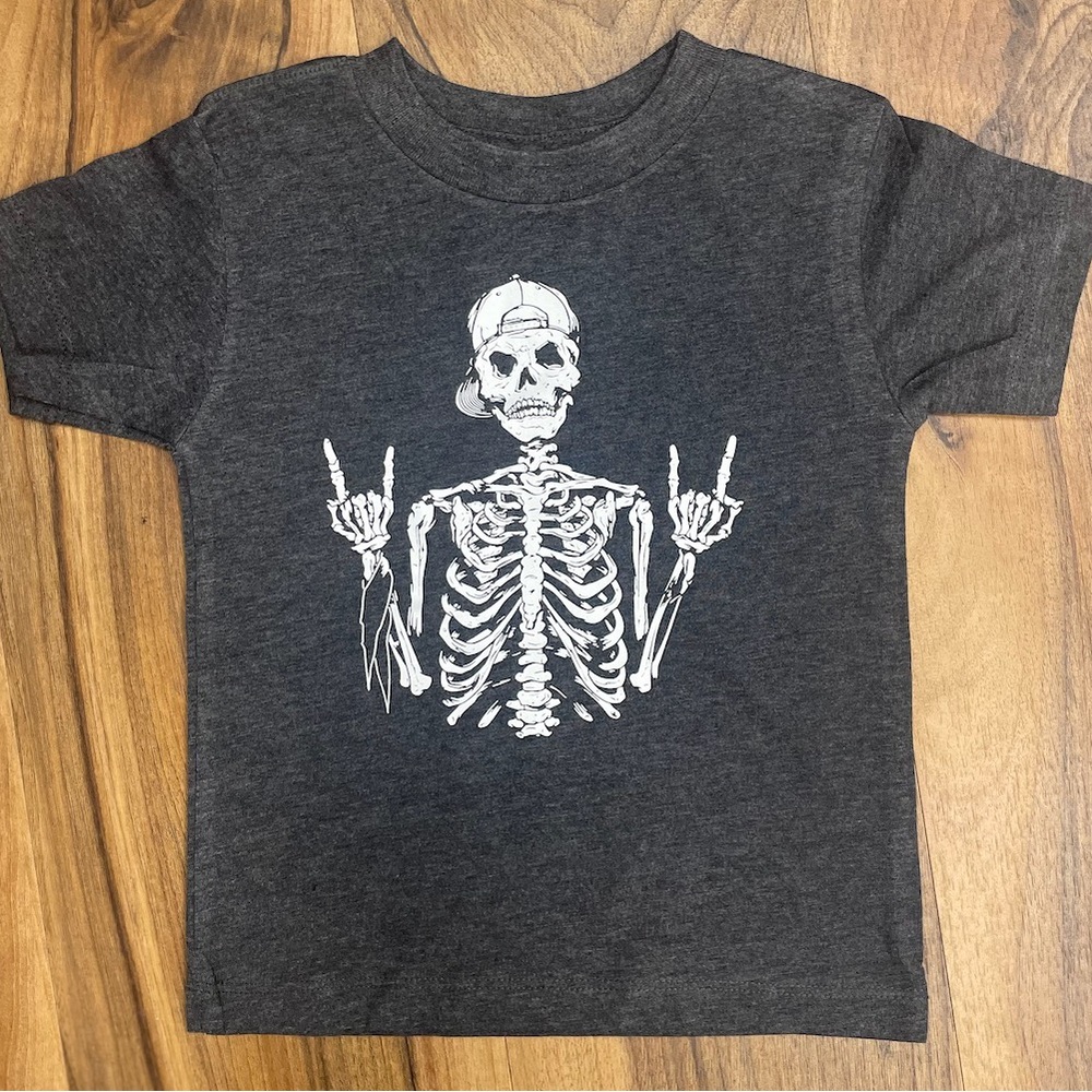 Skeleton Toddler Boys Graphic Tee NEW